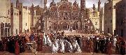 BELLINI, Giovanni Sermon of St Mark in Alexandria abc oil on canvas